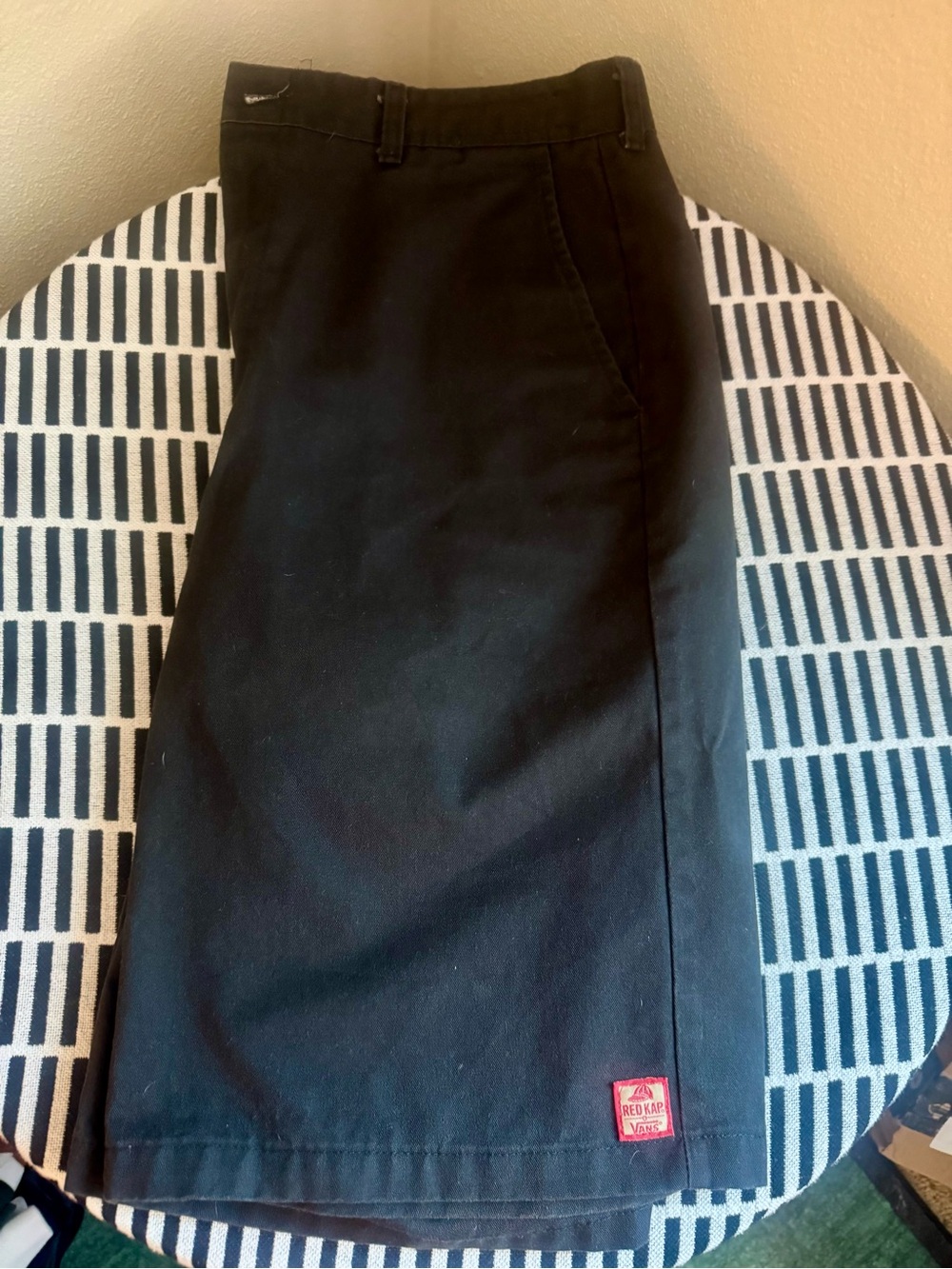 Vans Off the Wall X Red Kap Black Flat-Front Men's Shorts